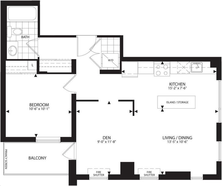 The Rushton Residences by Lash |kenwood Floorplan 1 bed & 1 bath