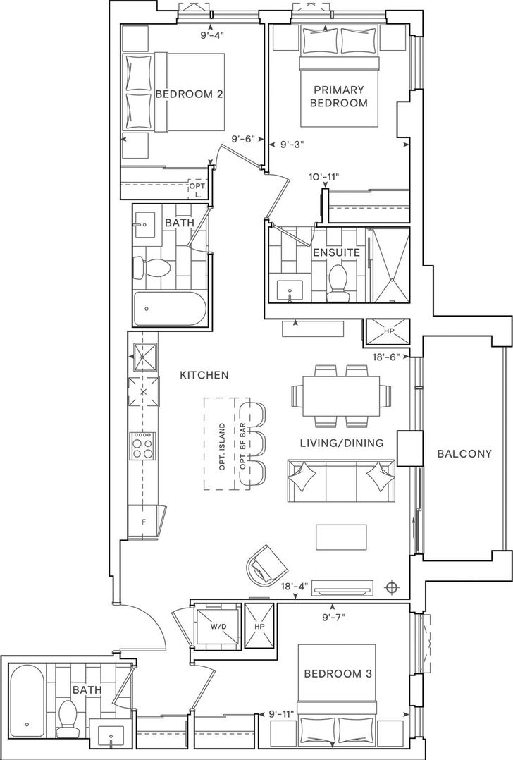 The Saw Whet Condos by Caivan-Communities |3A Floorplan 3 bed & 3 bath