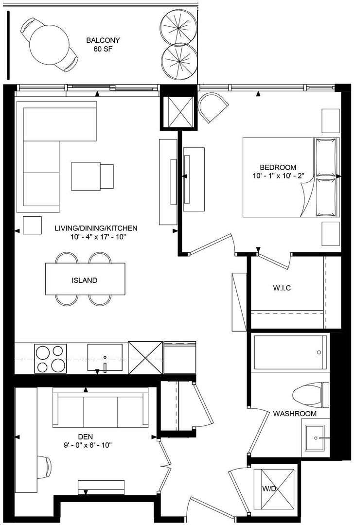 The Signature Condos by Remington |Milford Floorplan 1 bed & 1 bath