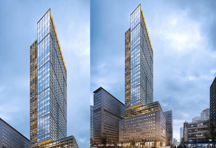 Split Screen Street View of Tower and Full Condo