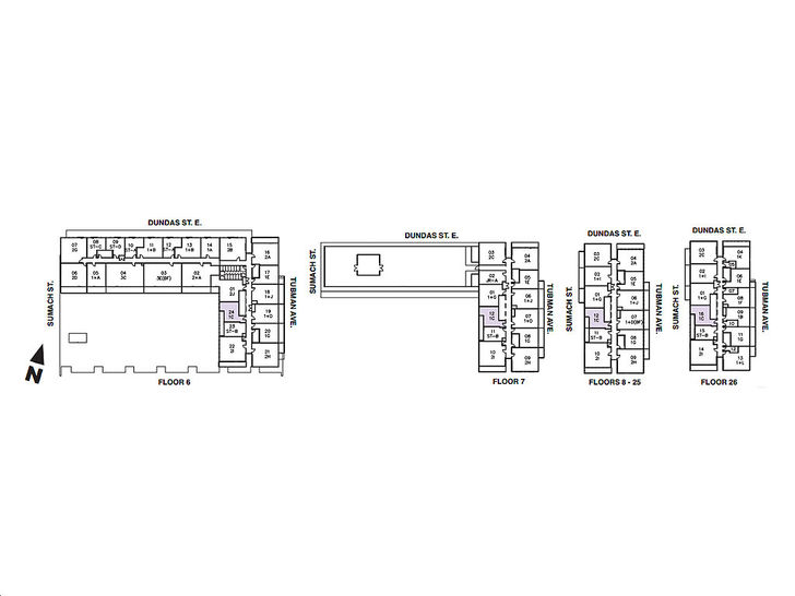 The Wyatt Condos The Chrome - 1 bedroom Key Plan