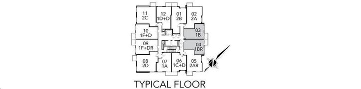 Trio at Atria 1B Key Plan