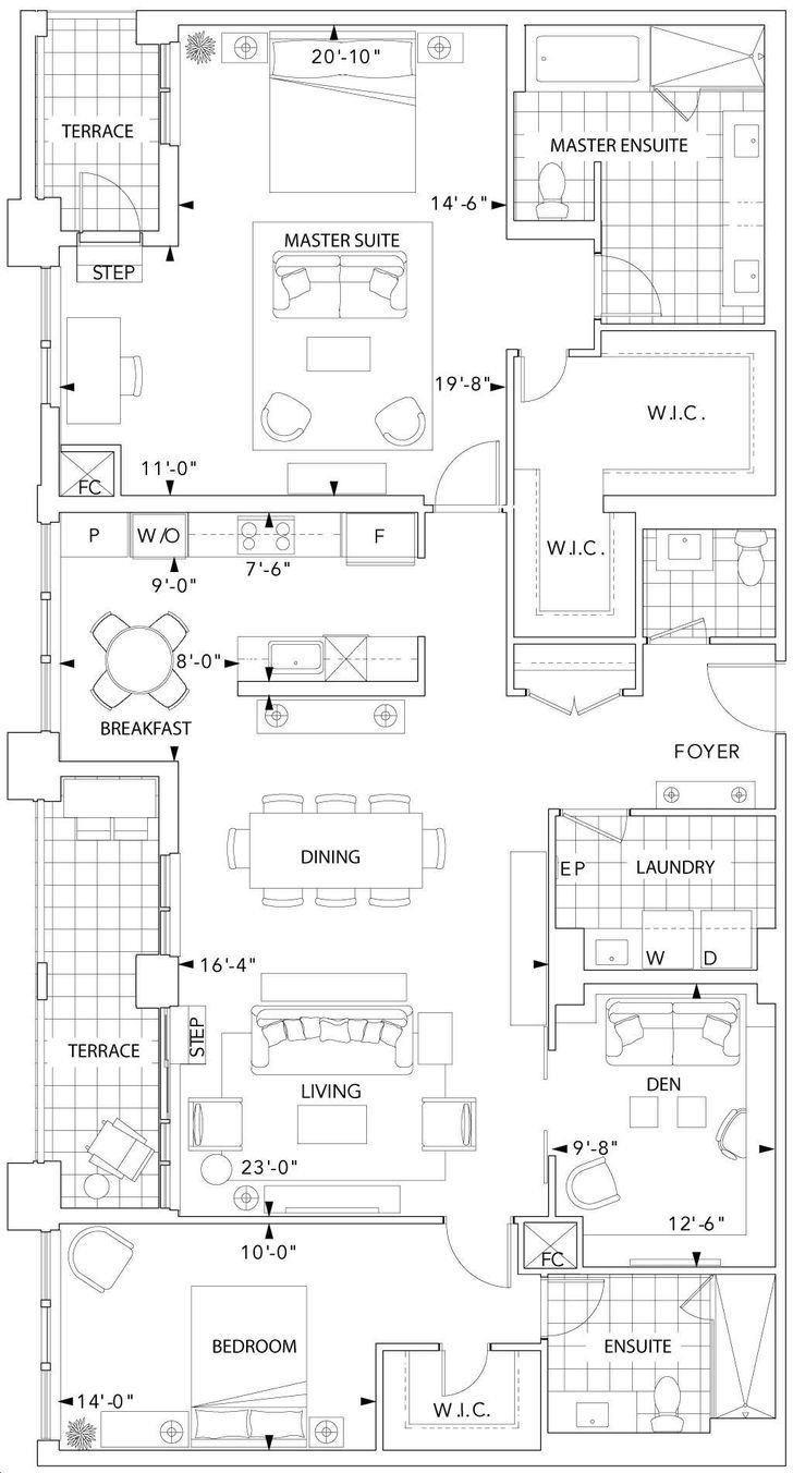 Two Old Mill by Tridel |PH5 Floorplan 2 bed & 2.5 bath