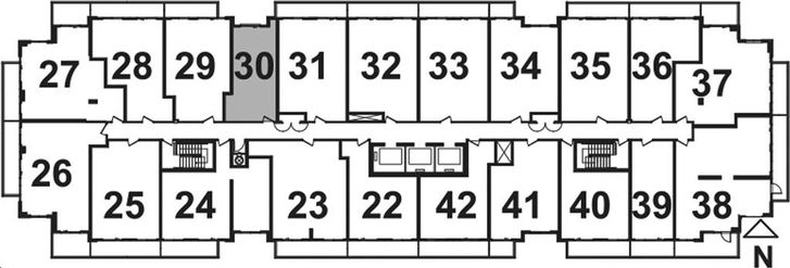 U.C. Tower 3 Unit 30 Key Plan