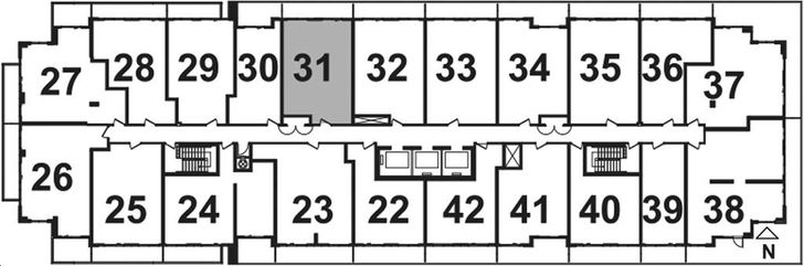 U.C. Tower 3 Unit 31 Key Plan