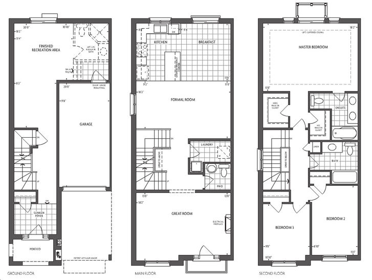 Unionville Glen Towns by Kalexia-Developments |Emperor Floorplan 3 bed ...