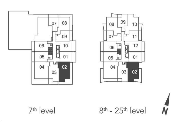 Universal City  Condos 2 2J Key Plan