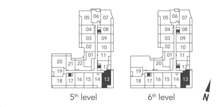 Universal City Condos 2B+D Key Plan