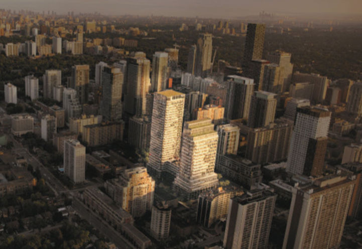 Panoramic View of Untitled Toronto Condos