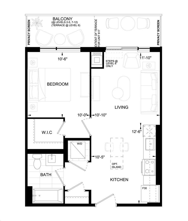 Upper West Side Condos 2 by Branthaven |Exchange Floorplan 1 bed & 1 bath