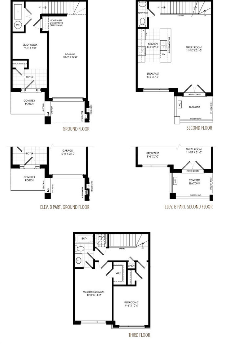 Urban North Townhomes by Pace Maple Floorplan 2 bed & 1.5