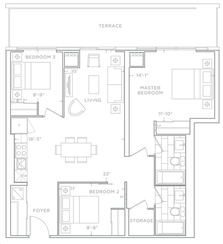 Valera Condos by ADI |Ironwood Floorplan 3 bed & 2 bath