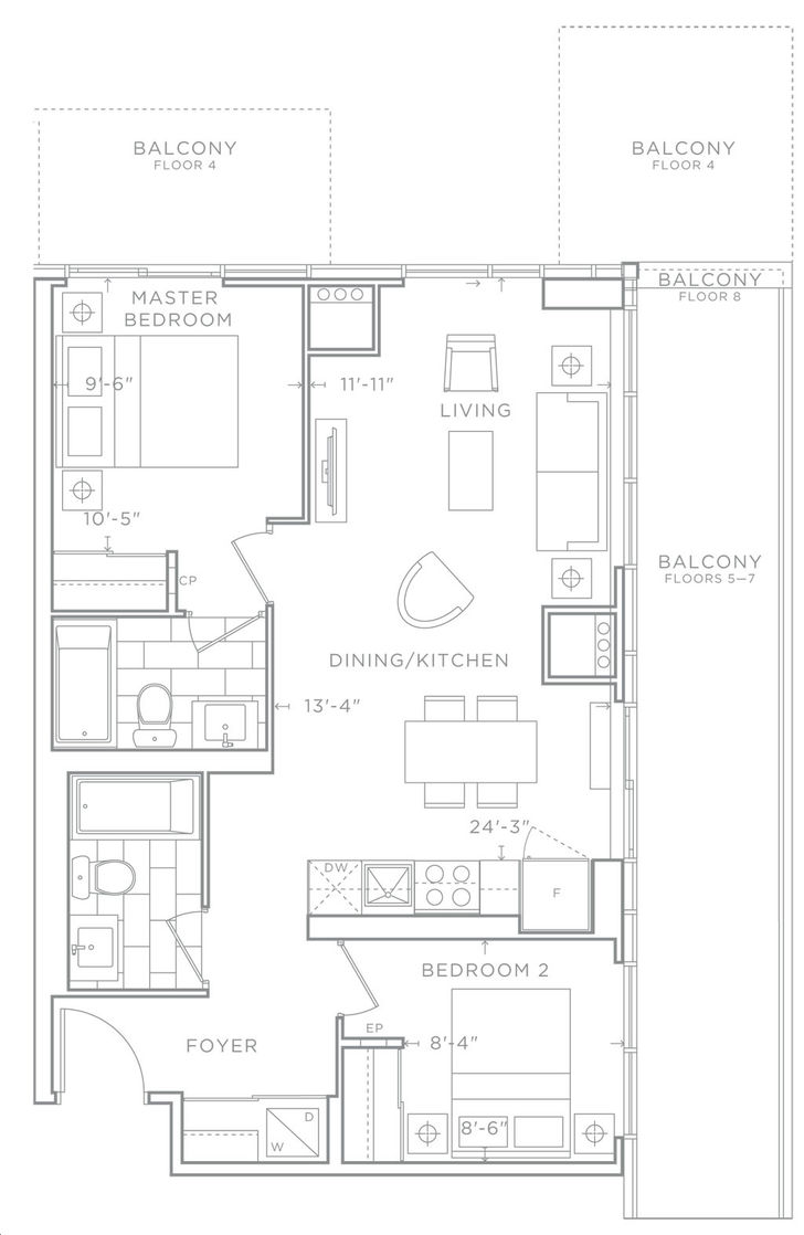 Valera Condos by ADI |Maple Floorplan 2 bed & 2 bath