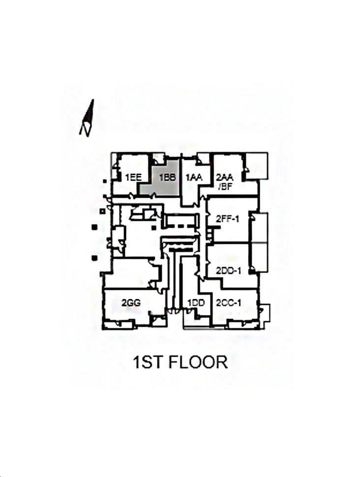 Valleymede Towers B 1BB Key Plan