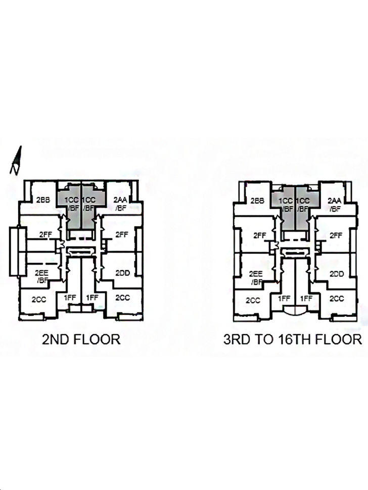 Valleymede Towers B 1CC-BF Key Plan