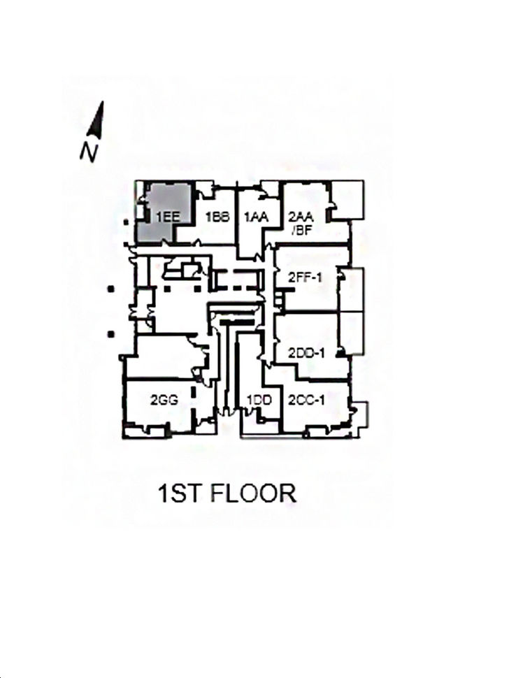 Valleymede Towers B 1EE Key Plan