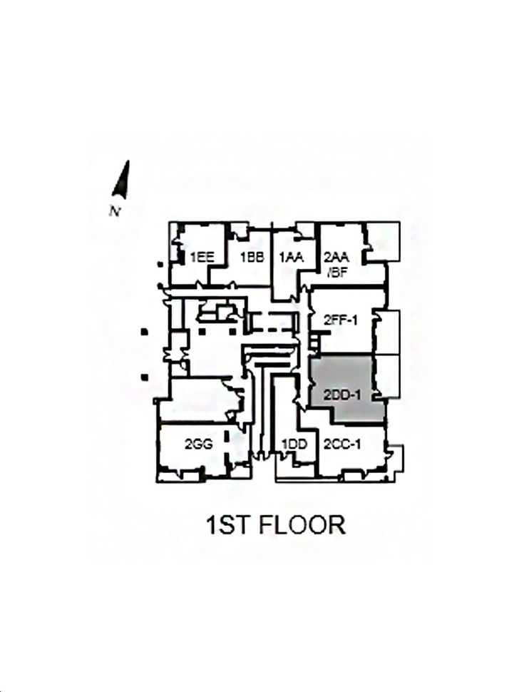 Valleymede Towers B 2DD-1 Key Plan