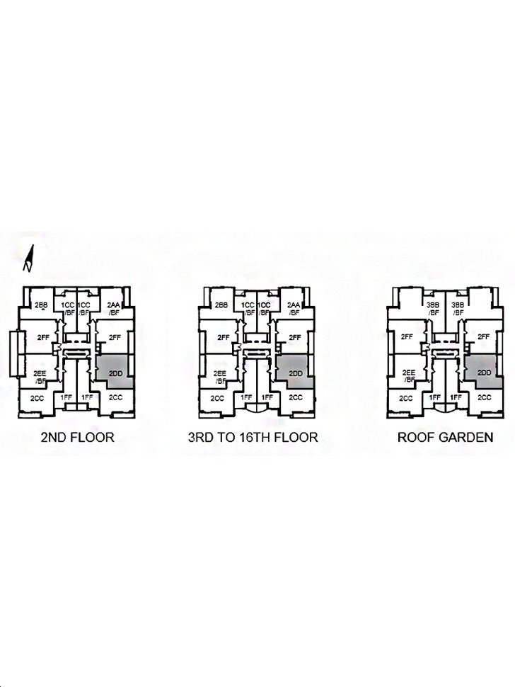 Valleymede Towers B 2DD Key Plan