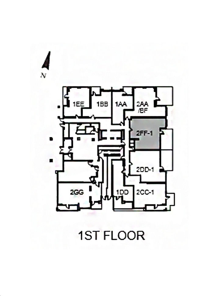 Valleymede Towers B 2FF 1 Key Plan