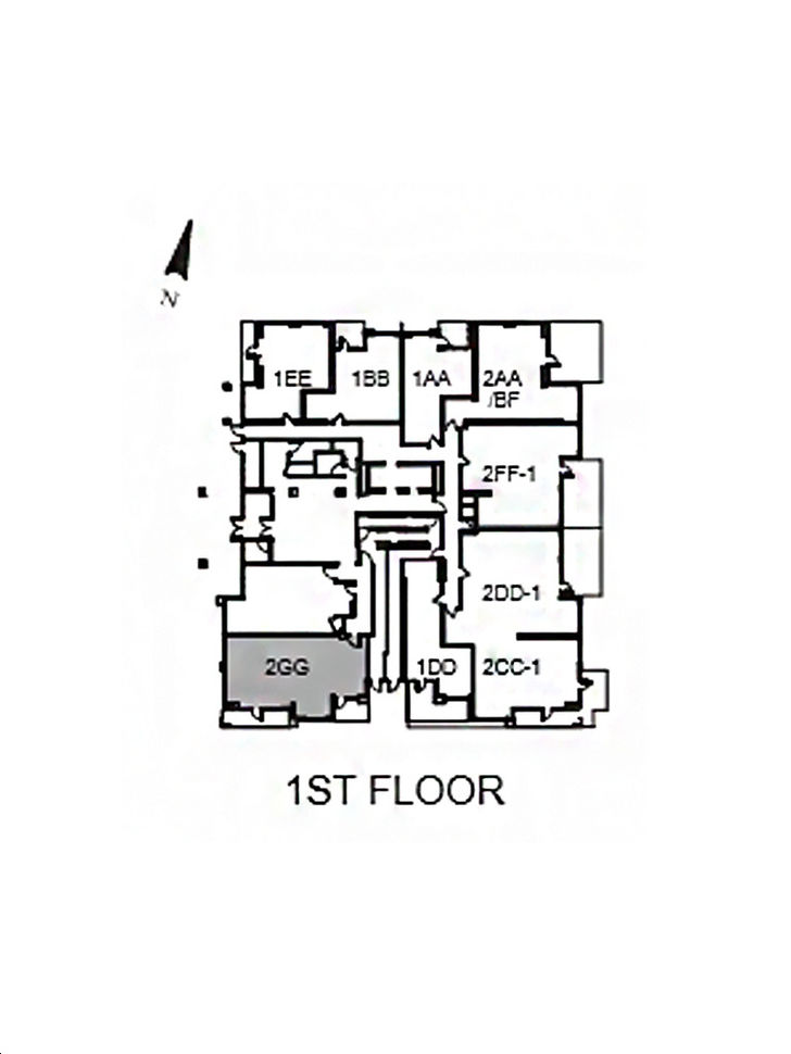 Valleymede Towers B 2GG Key Plan