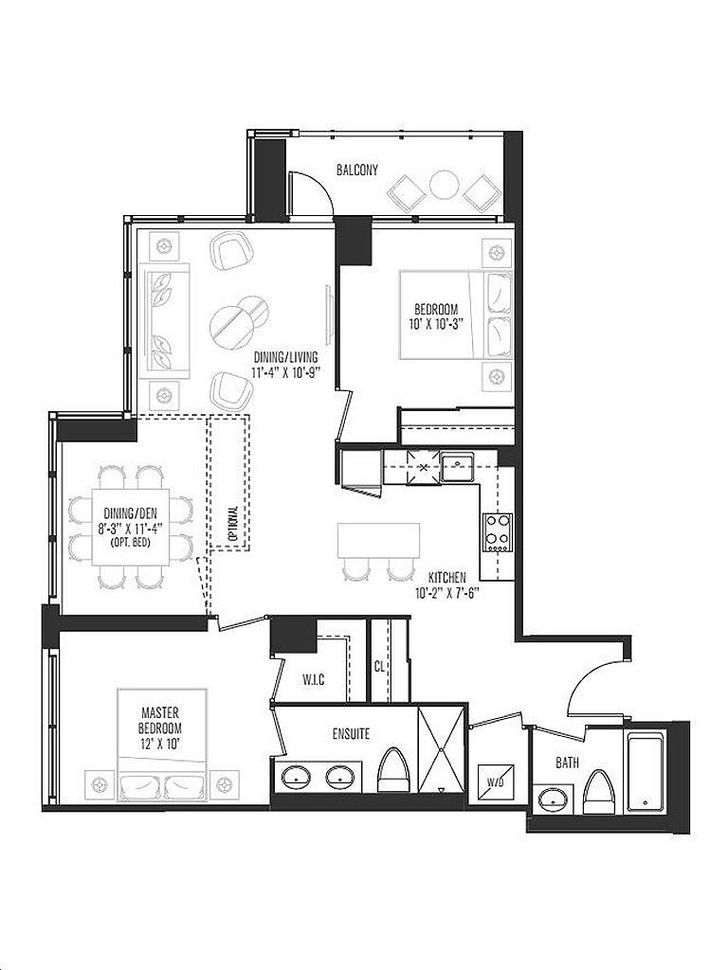 Vanguard Condos by Devron-Developments |1601 Floorplan 2 bed & 2 bath