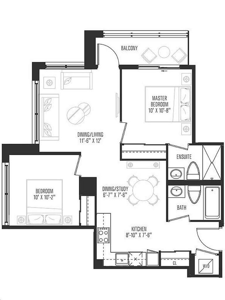 Vanguard Condos by Devron-Developments |602 Floorplan 2 bed & 2 bath