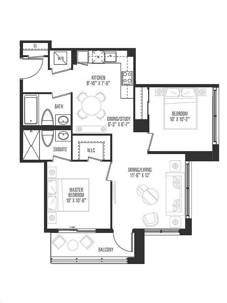 Vanguard Condos by Devron-Developments |609 Floorplan 2 bed & 2 bath