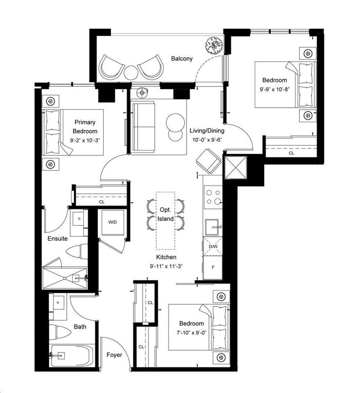 Verge Condos by Riocan |798 Floorplan 2 bed & 2 bath