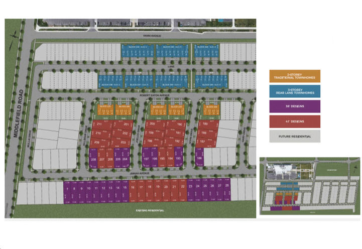 Victory Green Towns, Site Plan