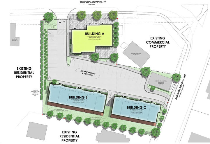 Vineyard Square Towns Aerial View of Project Site Plan