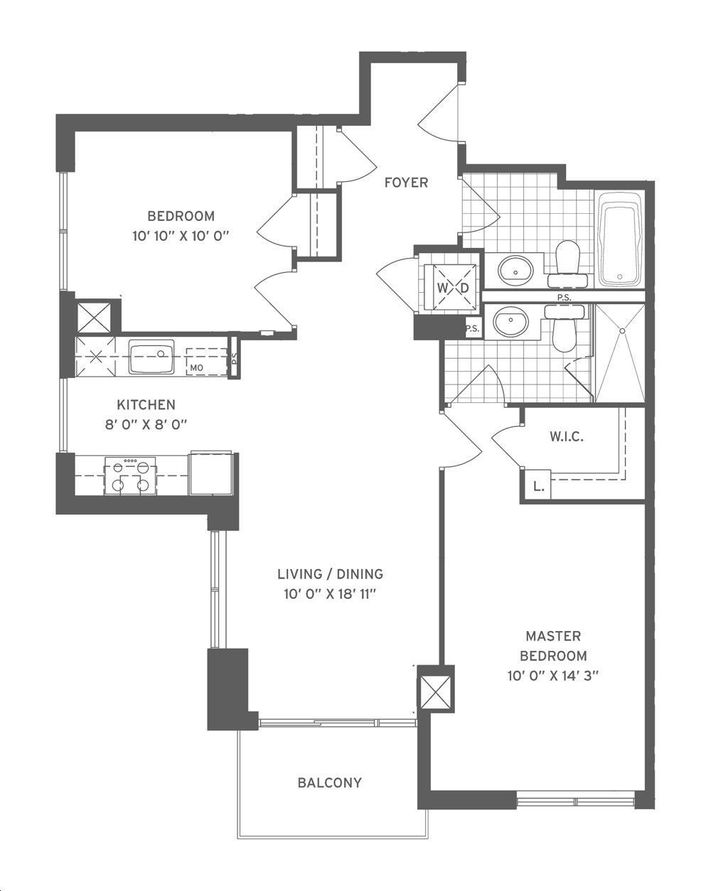 Vivid Condos by Pemberton 89010 (2d R) Floorplan 2 bed