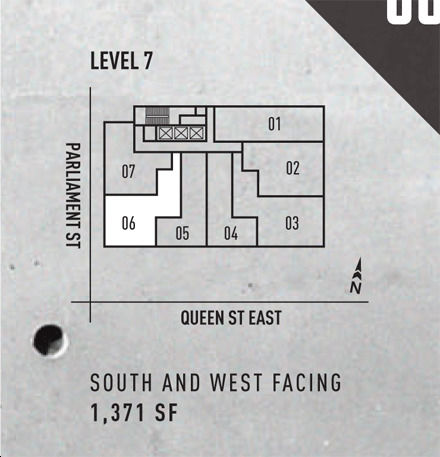 Warehouse Lofts Toronto Focused Key Plan