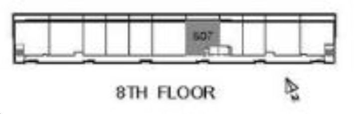 Waterview Condos Barefoot 807 Key Plan