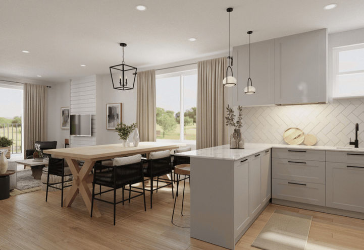 Wellington Way Towns Unit Interiors - Kitchen & Dining Space