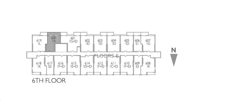 Westgate Condos Hamilton 1A Key Plan