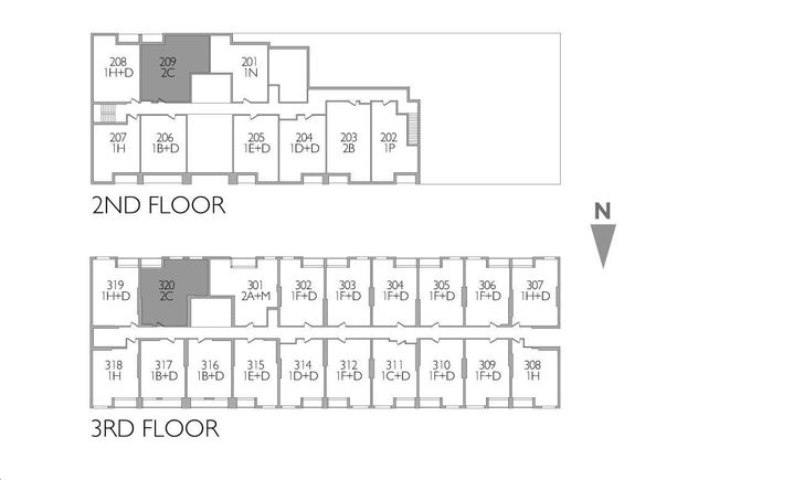 Westgate Condos Hamilton 2C Key Plan