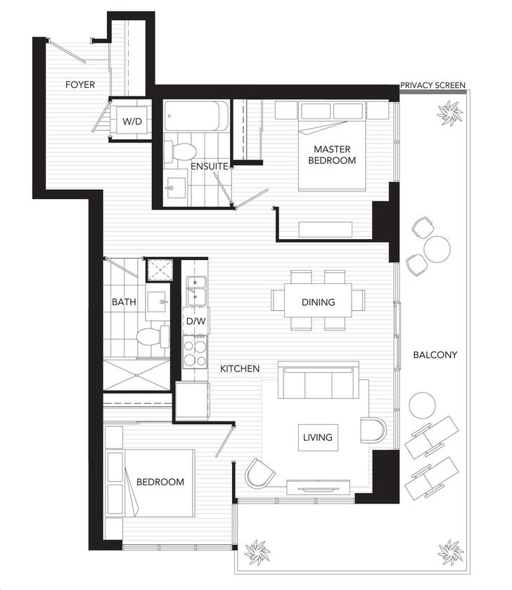 Westlake 3 Condos By Onni Plan A Floorplan 2 Bed 2 Bath