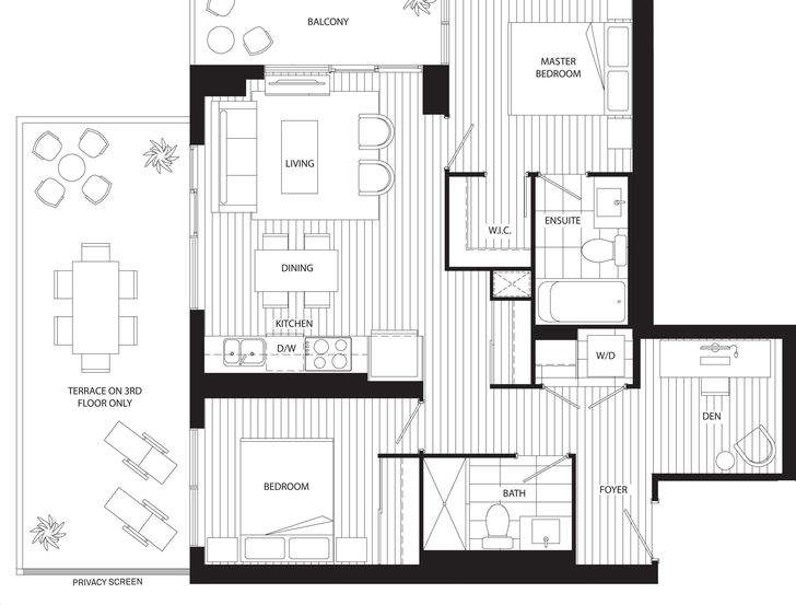 Westlake 3 Condos by Onni plan H 308 TO 808 Floorplan 2