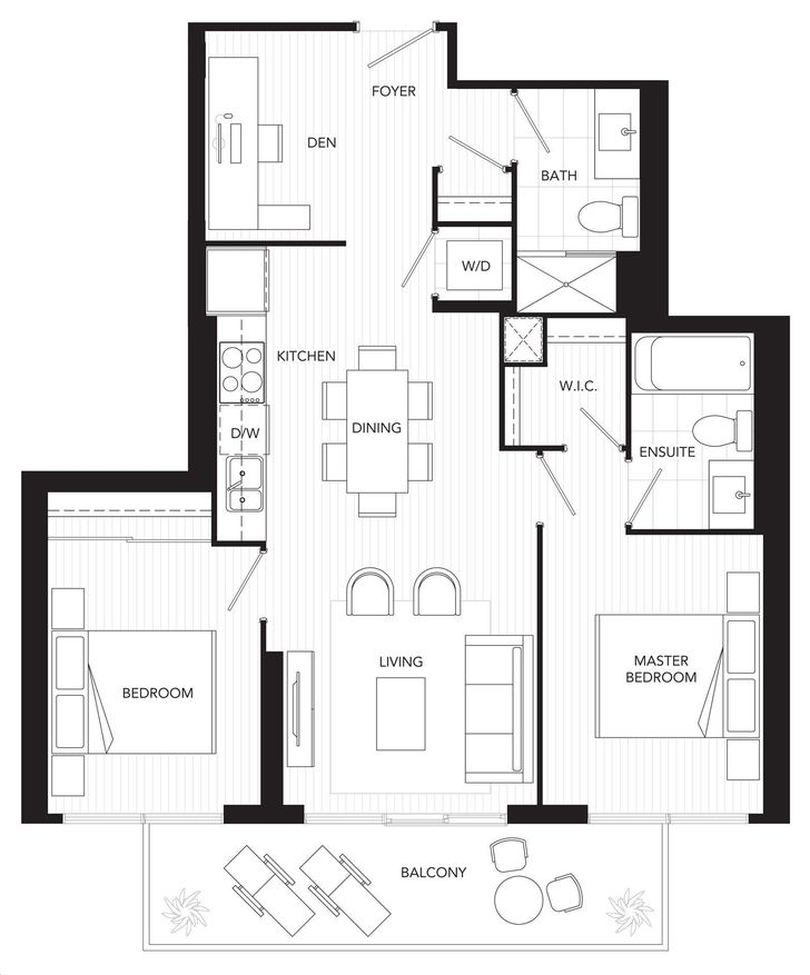 Westlake 3 Condos by Onni plan sphO2 Floorplan 2 bed & 2 bath