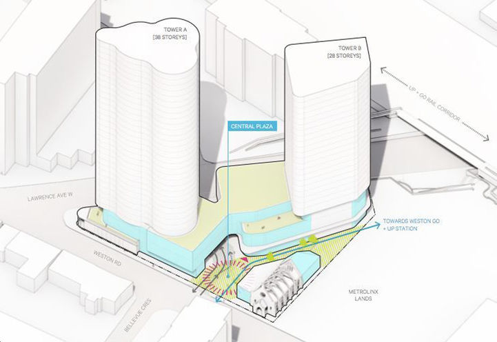 Weston Park Development 2 Massing Diagram of the 2 Towers