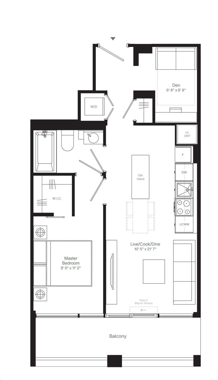 Westport Condos by Edenshaw |1D1-A Floorplan 1 bed & 1 bath