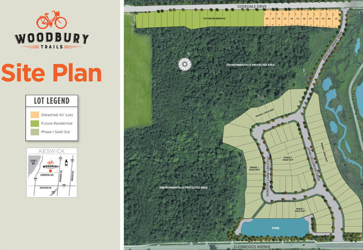 Woodbury Trails Homes Aerial View of Site Plan
