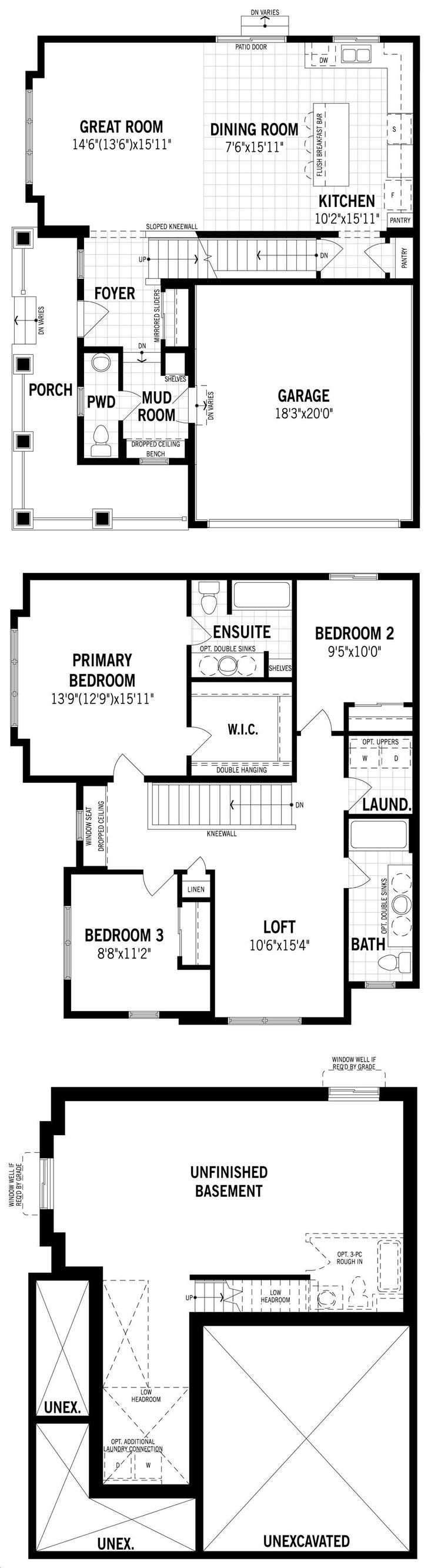 Yorkville Homes Calgary by Mattamy |The Monarch Floorplan 3 bed & 2.5 bath