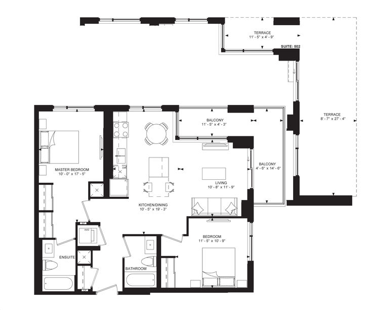 Young Condos at City Centre by Andrin |Zen Floorplan 2 bed & 2 bath