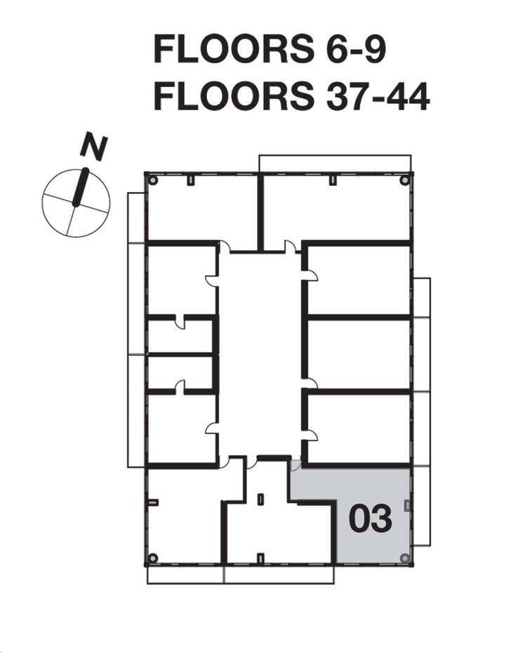 e2 Condos Eastbourne Key Plan